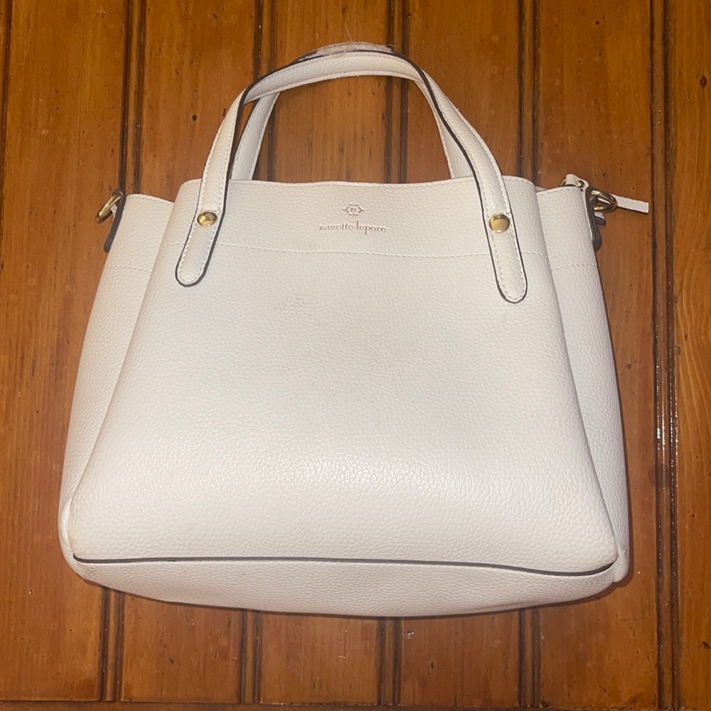Nanette Lepore ladies Triple Section Medium size Bag. Off-white.